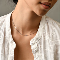 Carrey Hammered Necklace | Silver