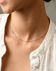 Carrey Hammered Necklace | Silver