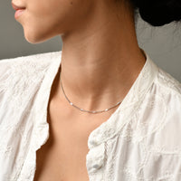 Carrey Hammered Necklace | Silver