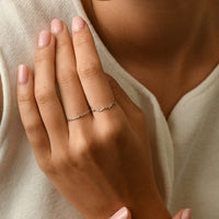 Alicia Dainty Wave Ring | Silver