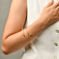 Colette Twisted Cuff Bangle | Gold
