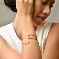 Colette Twisted Cuff Bangle | Gold