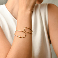 Colette Twisted Cuff Bangle | Gold