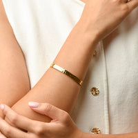 Erin Hammered Cuff Bangle | Gold
