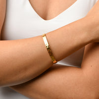 Erin Hammered Cuff Bangle | Gold