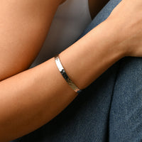 Erin Hammered Cuff Bangle | Silver