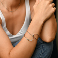 Colette Twisted Cuff Bangle | Silver