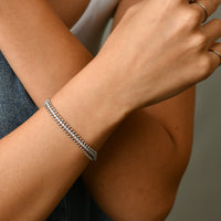 Nat Triple Tennis Bracelet | Silver