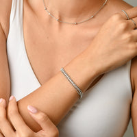 Nat Triple Tennis Bracelet | Silver