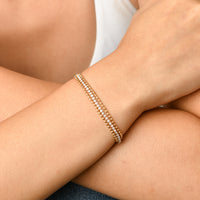 Nat Triple Tennis Bracelet | Gold