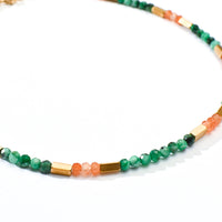 Aanya Green Labradorite+Sunstone Necklace