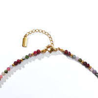 Iliana Tourmaline+Burgundy Chalcedony Choker