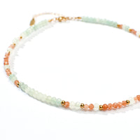 Cadence Mint Chalcedony+Sunstone Choker