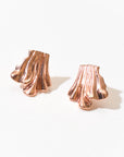 Tara Draped Studs | Rose Gold