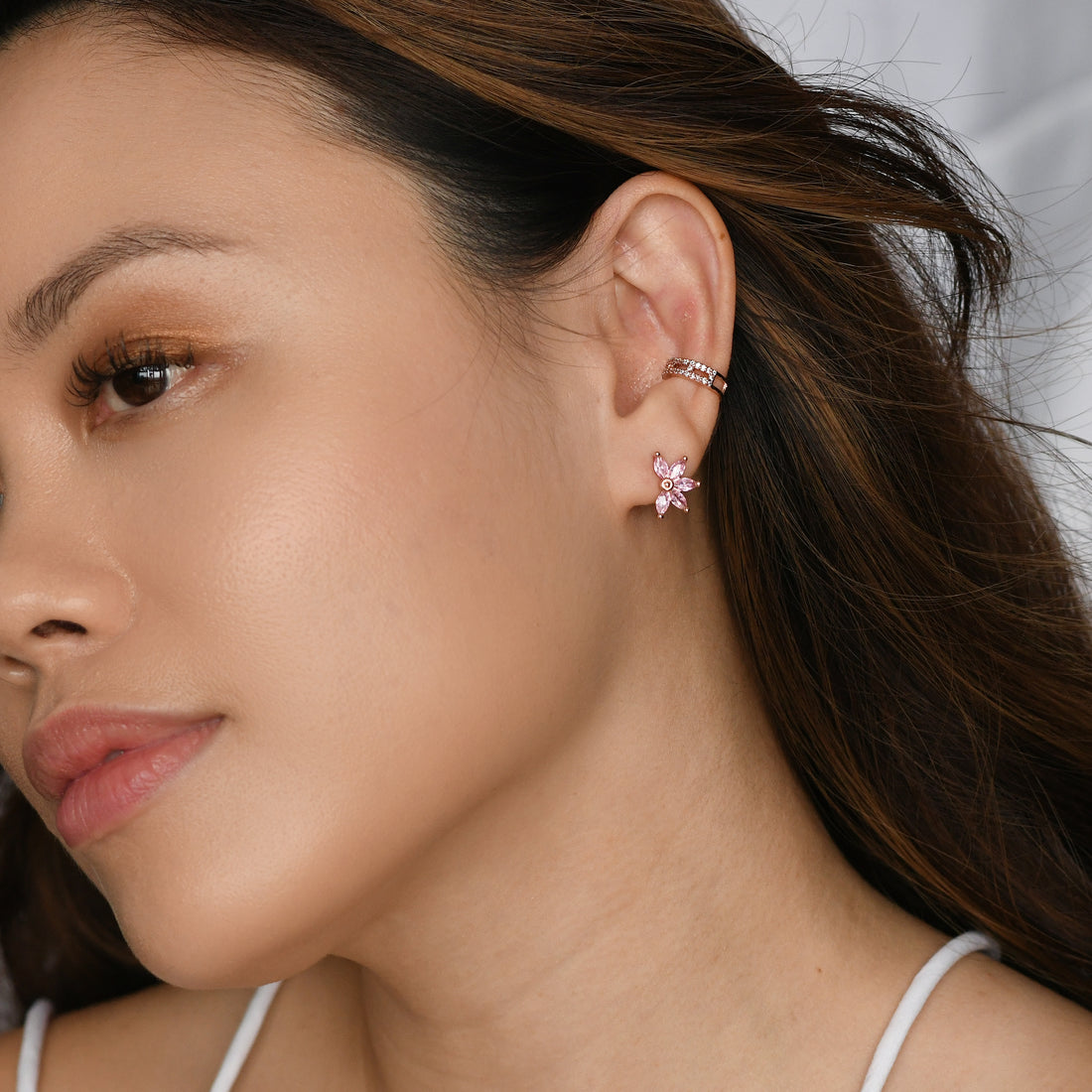 Lily Stud | Pink Rose Gold