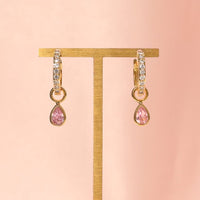 Elle 2-in-1 Hoops with Charms | Orchid Pink