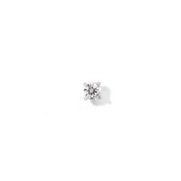 Chelle Mini 2mm Flatback Earring |Clear Silver