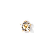 Meadow Flower Flatback Earring | Clear Gold