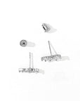 Inda Studs | Silver Clear