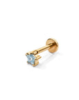 Nova Star Flatback Earring | Sky Blue Gold