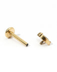 Mei Flower Bud Flatback Earring | Clear Gold