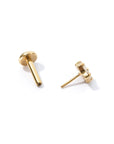 Meadow Flower Flatback Earring | Clear Gold