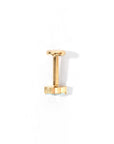 Charmaine Marquise Flatback Earring | Baby Blue Gold