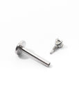 Chelle Mini 2mm Flatback Earring |Clear Silver