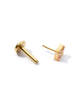 Sweet Orkid Flatback Earring | Nude Gold