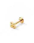 Sweet Orkid Flatback Earring | Yellow Gold