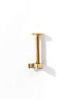 Mei Flower Bud Flatback Earring | Black Gold
