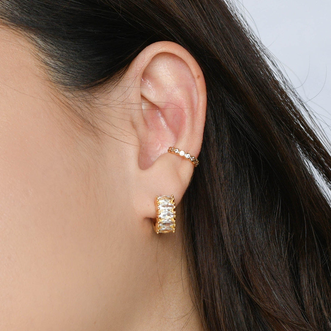 Jada Hoops | Clear Gold