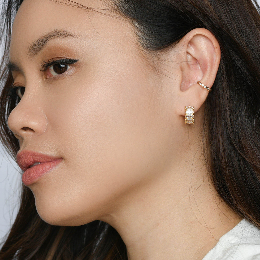 Jada Hoops | Clear Gold