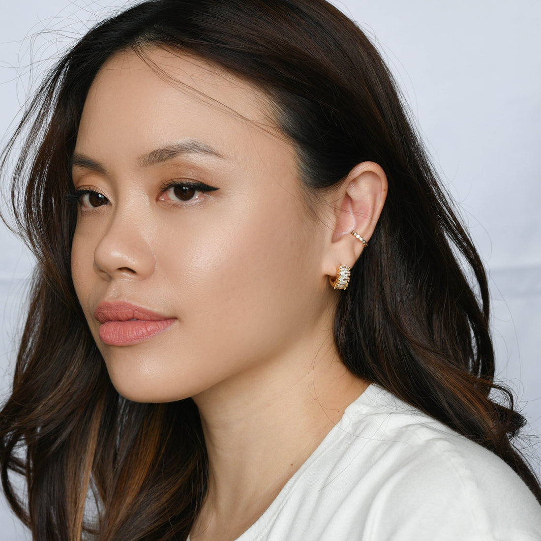 Jada Hoops | Clear Gold