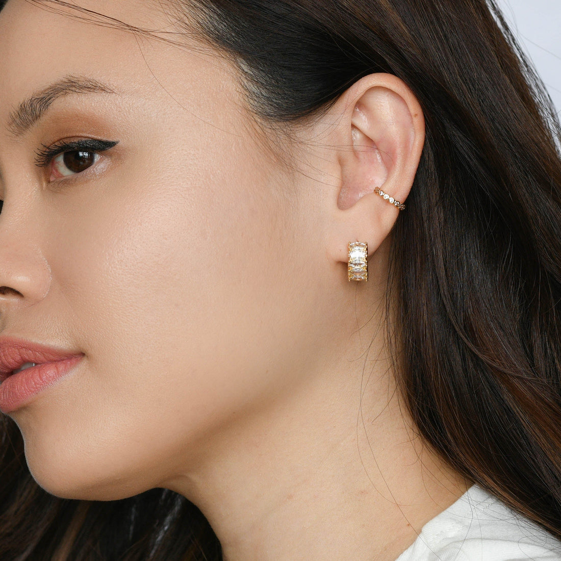 Jada Hoops | Clear Gold