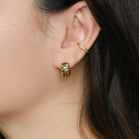 Jada Hoops | Olive Gold
