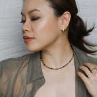 Cosmia Labradorite+Burgundy Chalcedony Choker