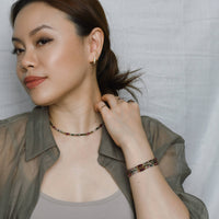 Iliana Tourmaline+Burgundy Chalcedony Choker