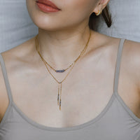 Surena Bow-Tie Lariat Necklace | Iolite