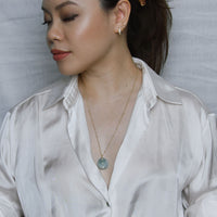 Belle Mermaid 23 carat Aquamarine with White Topaz (S925)