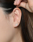 Inda Studs | Gold Clear