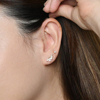 Inda Studs | Gold Clear