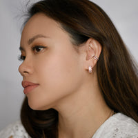 Jada Hoop | Clear Rose Gold