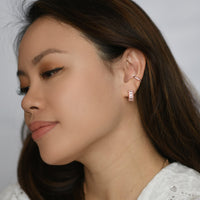 Jada Hoop | Clear Rose Gold