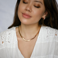 Raven 5MM Herringbone Necklace | Rose Gold