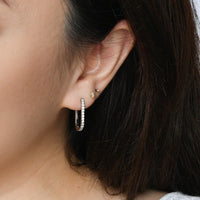 Lana Pavé Hoops | Silver