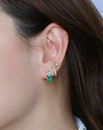 Madison Hoops | Spring Green Gold
