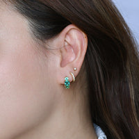 Madison Hoops | Spring Green Gold