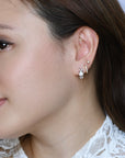 Madison Hoops | Clear Rose Gold