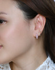 Madison Hoops | Baby Pink Rose Gold